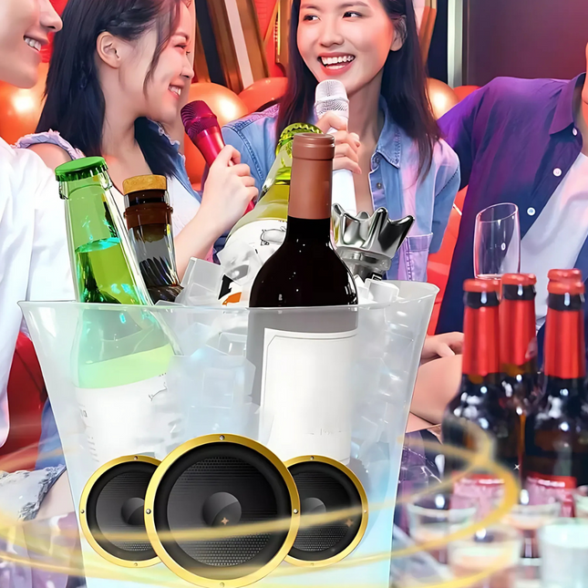 HIELERA BLUETOOTH CON LUZ Y BOCINA