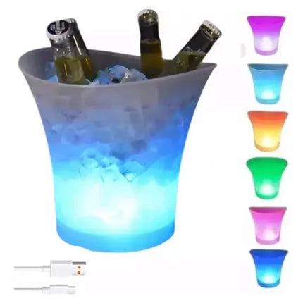 HIELERA BLUETOOTH CON LUZ Y BOCINA